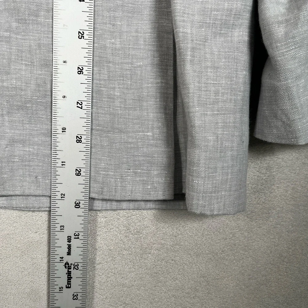 NWT-Tasso Elba Blazer Mens M Grey 100% Linen Sport Coat Jacket Island Summer